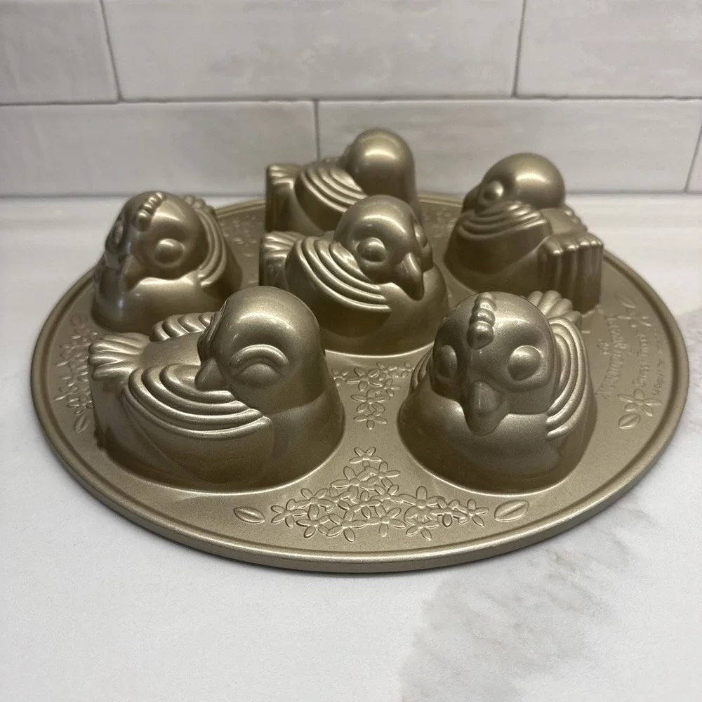 Nordic Ware SWEET TWEETS Chicks Birds Cake Pan 6 Cakelets Easter Spring U.S.A.